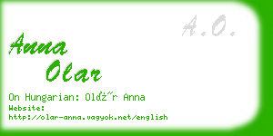 anna olar business card